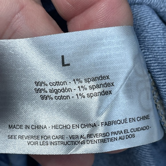 Gloria Vanderbilt Women's L Button-Up Blue Denim Shirt H1197 - Picture 6 of 8